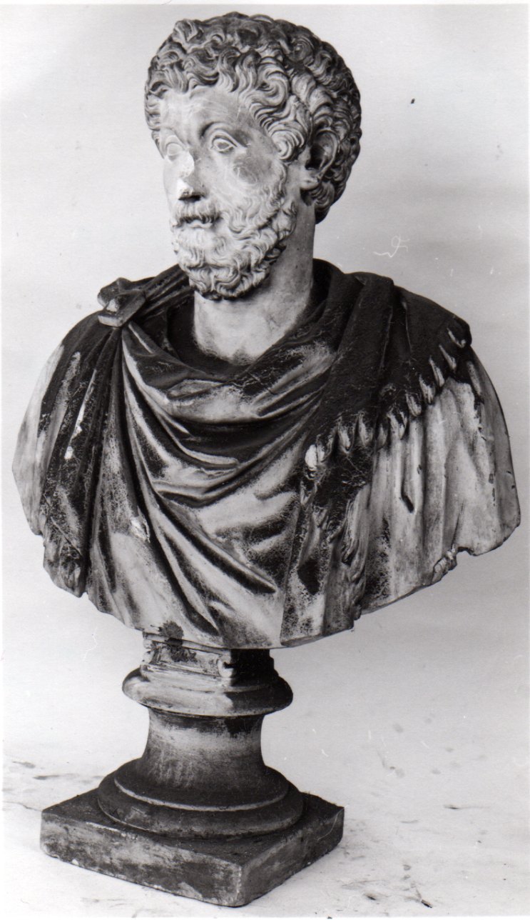 busto maschile (busto, serie) - bottega piemontese (sec. XIX)