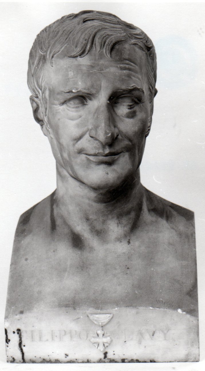 busto ritratto di Filippo Lavy (busto, opera isolata) di Bogliani Giuseppe (prima metà sec. XIX)