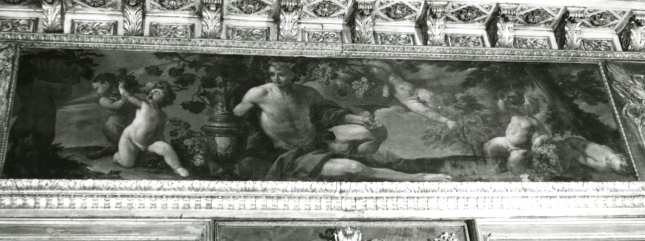Bacco come allegoria dell'Autunno (dipinto, opera isolata) di Trevisani Francesco (fine sec. XVII)