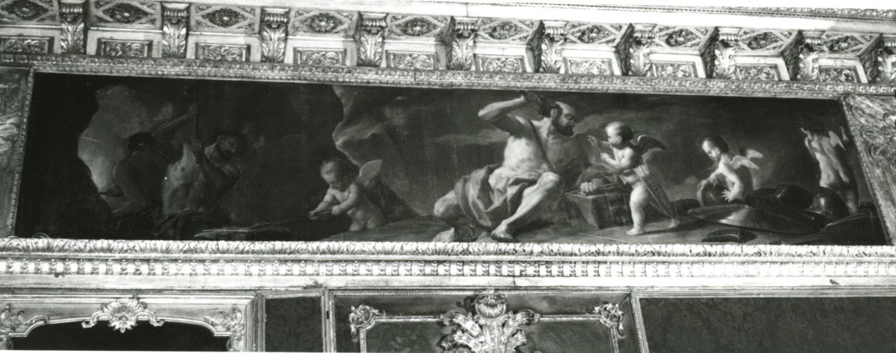 Vulcano come allegoria dell'Inverno (dipinto, opera isolata) di Trevisani Francesco (fine sec. XVII)