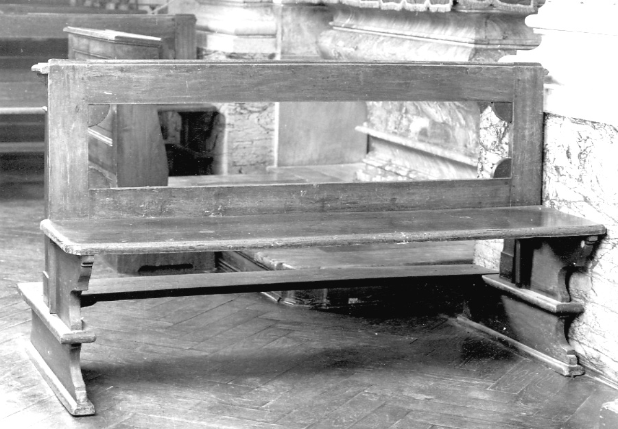 banco da chiesa, serie - bottega piemontese (fine sec. XIX)