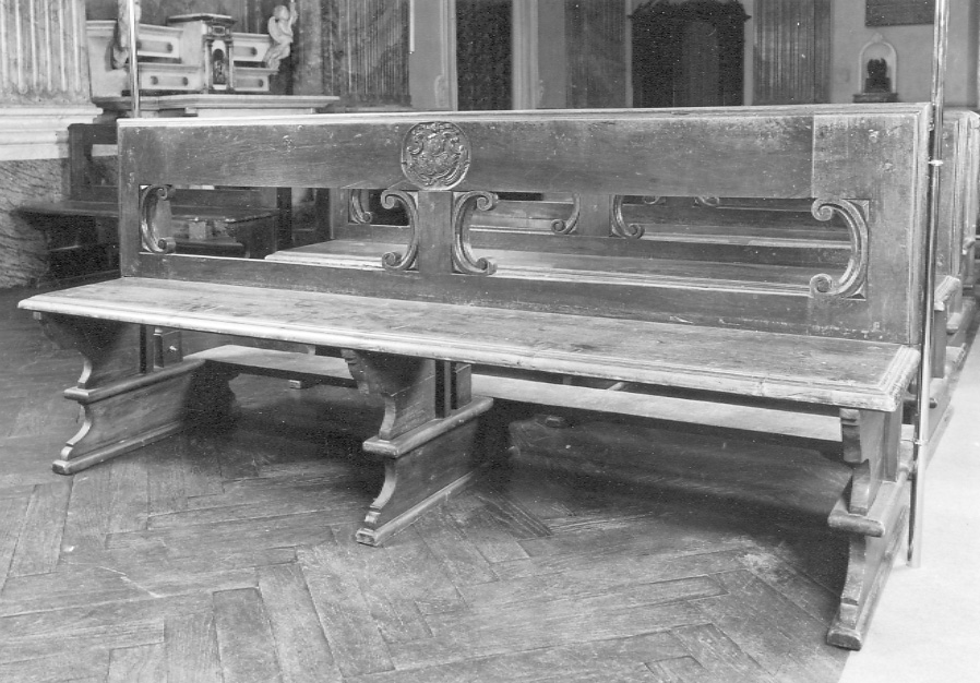 banco da chiesa, serie - bottega piemontese (sec. XIX)