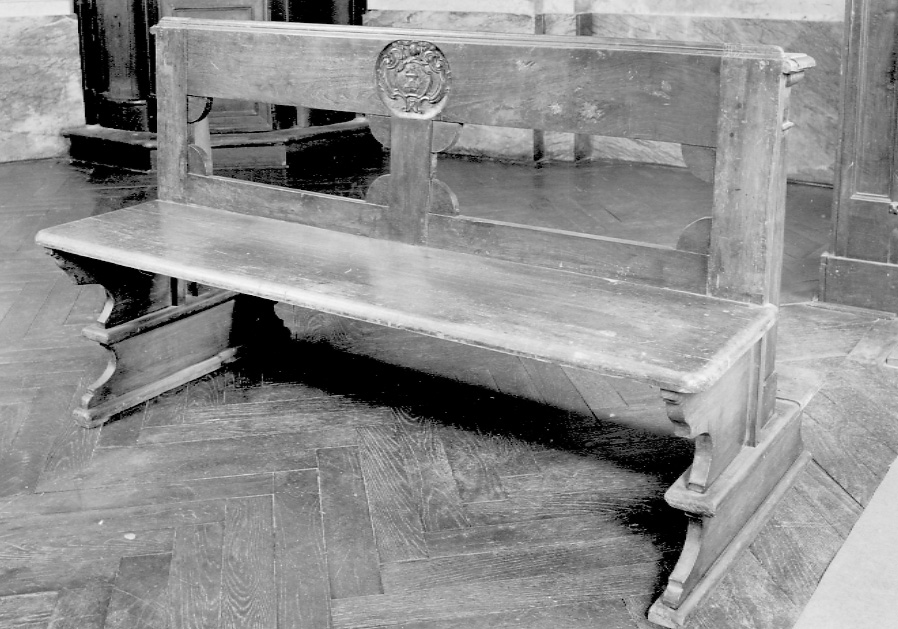 banco da chiesa, serie - bottega piemontese (fine sec. XIX)