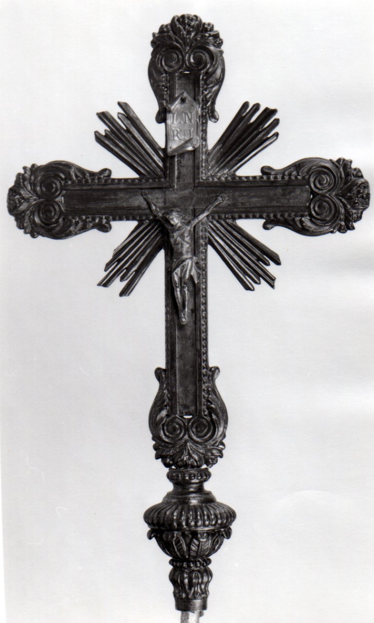 Cristo crocifisso (croce processionale, opera isolata) - bottega piemontese (secondo quarto sec. XIX)