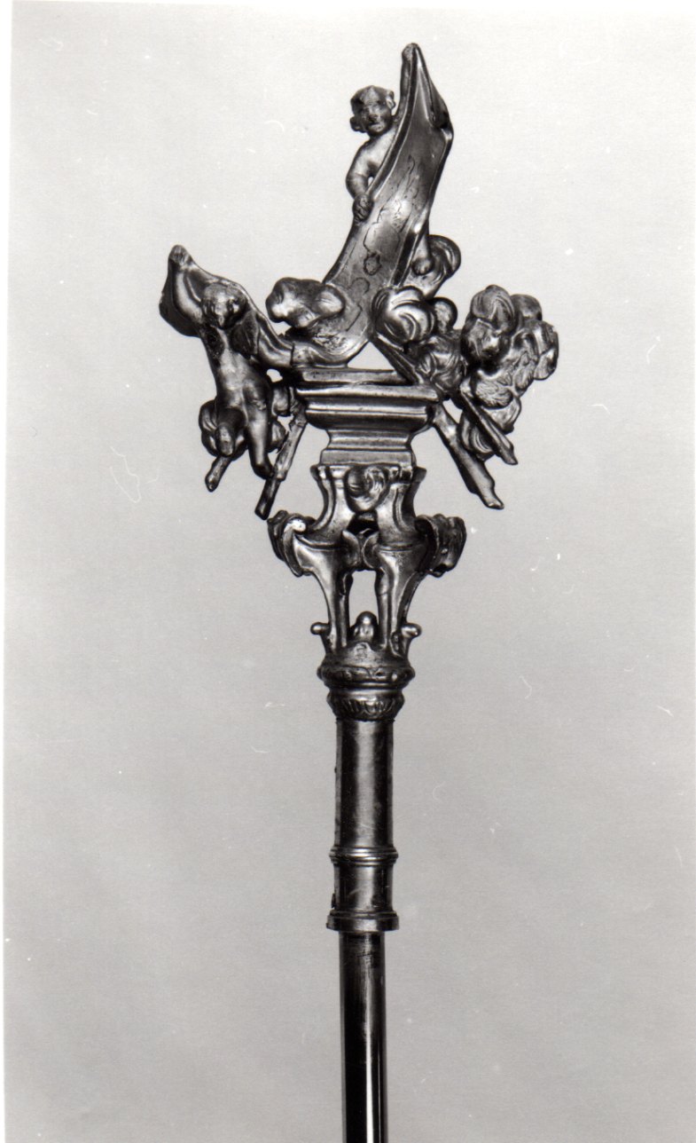 angeli con la Sacra Sindone (mazza processionale, serie) - bottega piemontese (seconda metà sec. XVIII)