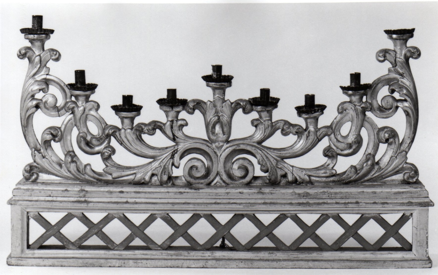 candelabro, opera isolata - bottega piemontese (secondo quarto sec. XIX)