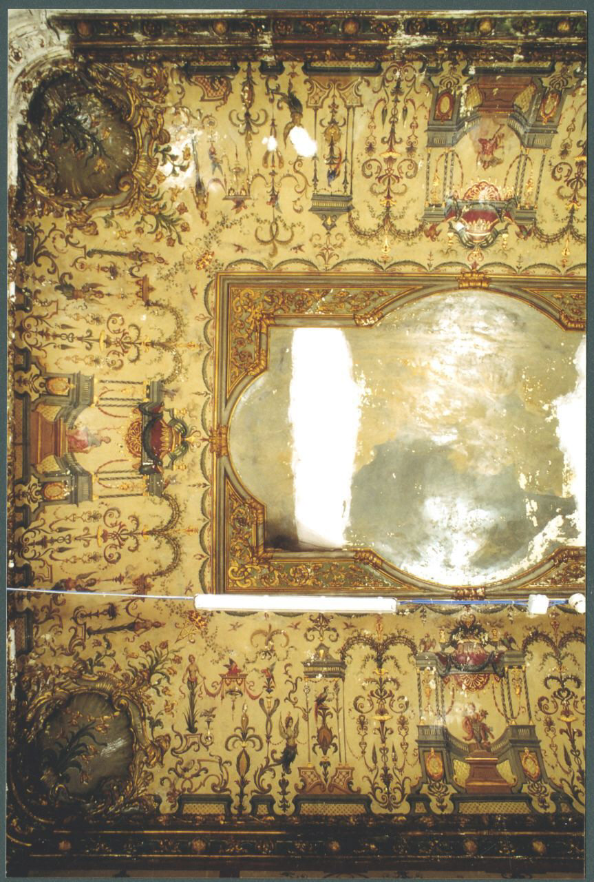 grottesche con figure, uccelli e architetture (decorazione plastico-pittorica, opera isolata) - ambito piemontese (sec. XX)