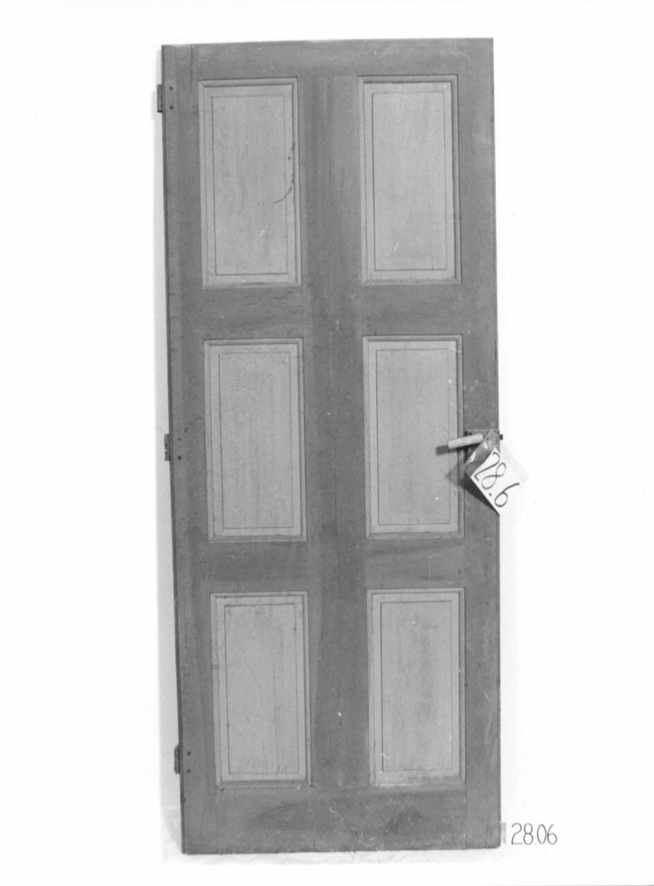 porta, opera isolata - ambito piemontese (seconda metà sec. XIX)