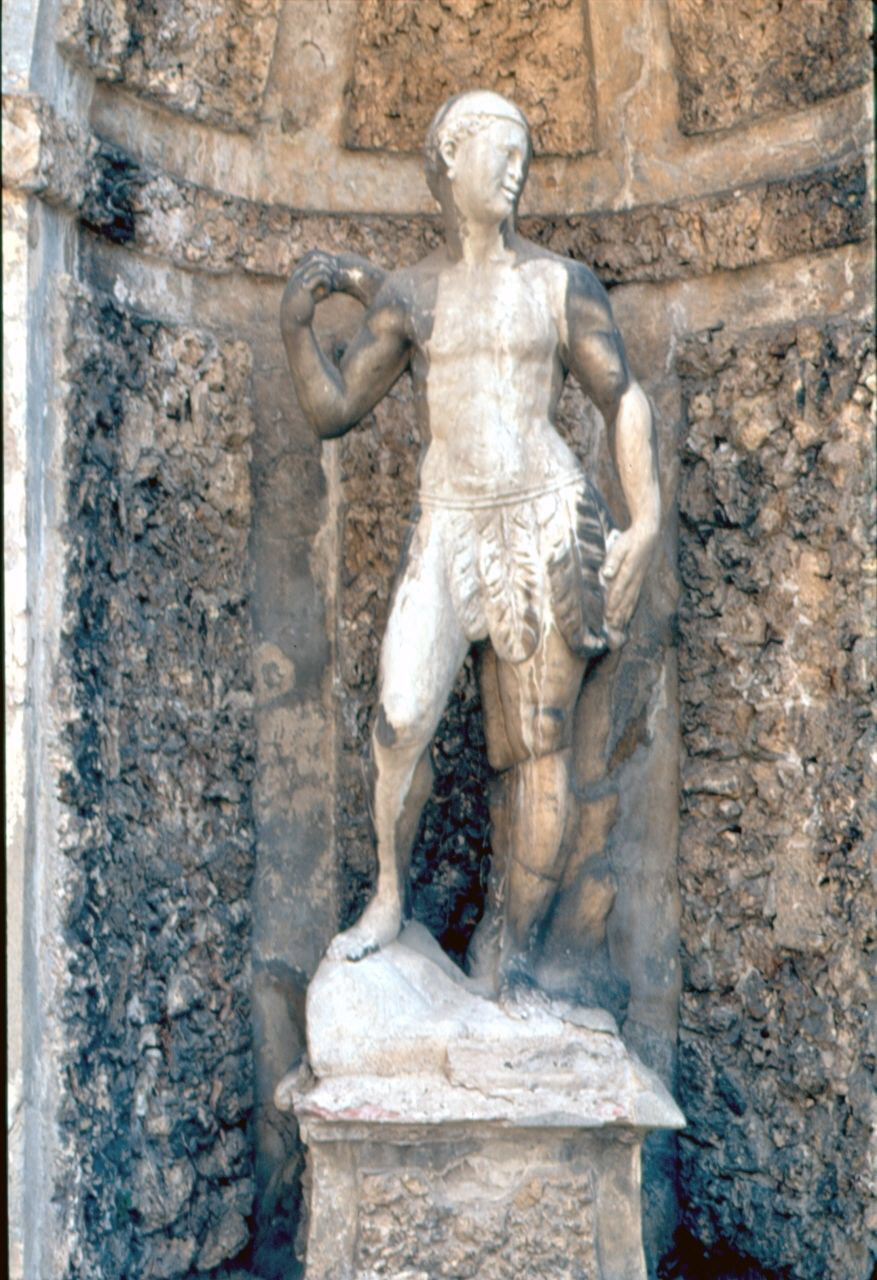 figura maschile africana (statua, elemento d'insieme) - ambito piemontese (sec. XVII)
