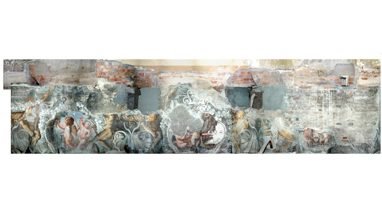 putti alati e quadratura architettonica (decorazione pittorica, complesso decorativo) di Dauphin Charles (cerchia), Brambilla Giovanni Battista (attribuito) - ambito lombardo-luganese (sec. XVII)