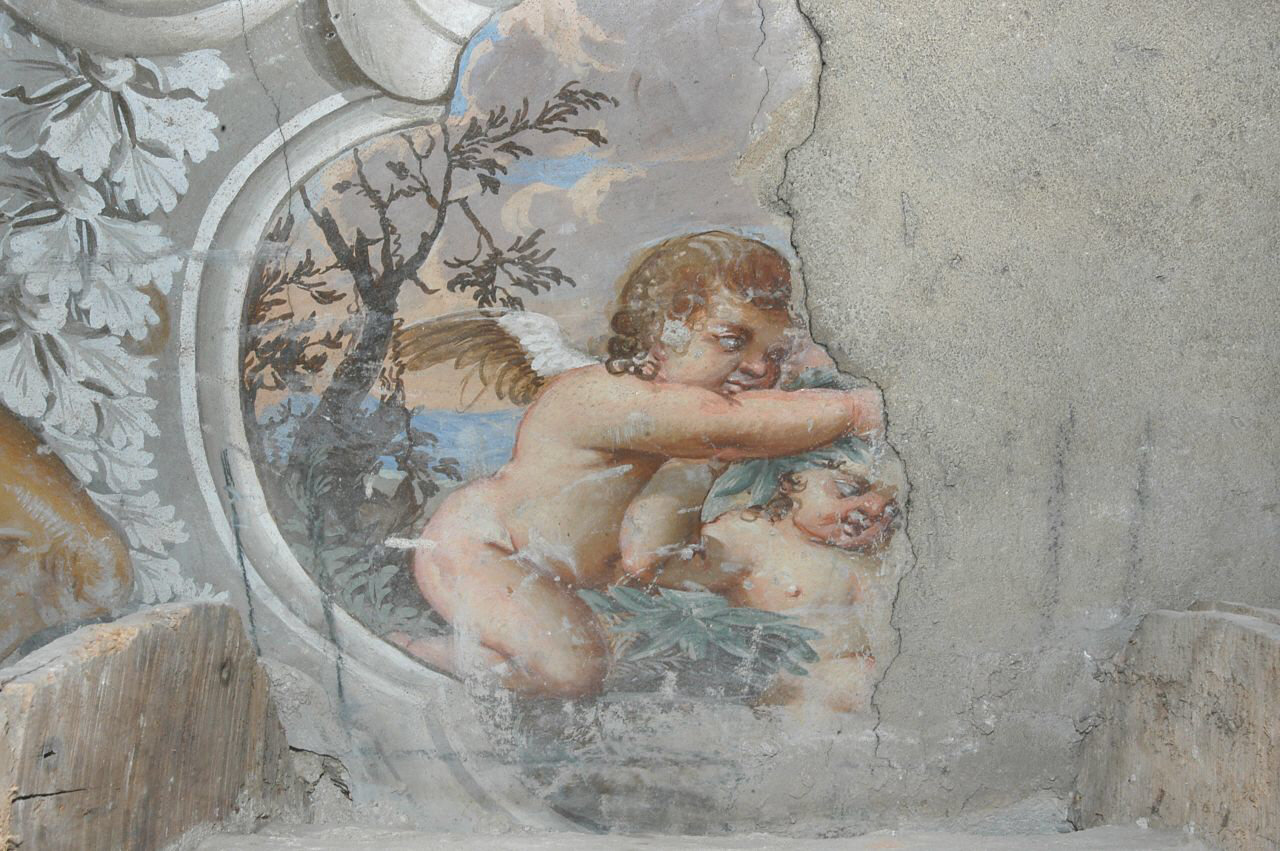 putti alati (decorazione pittorica, elemento d'insieme) di Dauphin Charles (cerchia), Brambilla Giovanni Battista (attribuito) (sec. XVII)