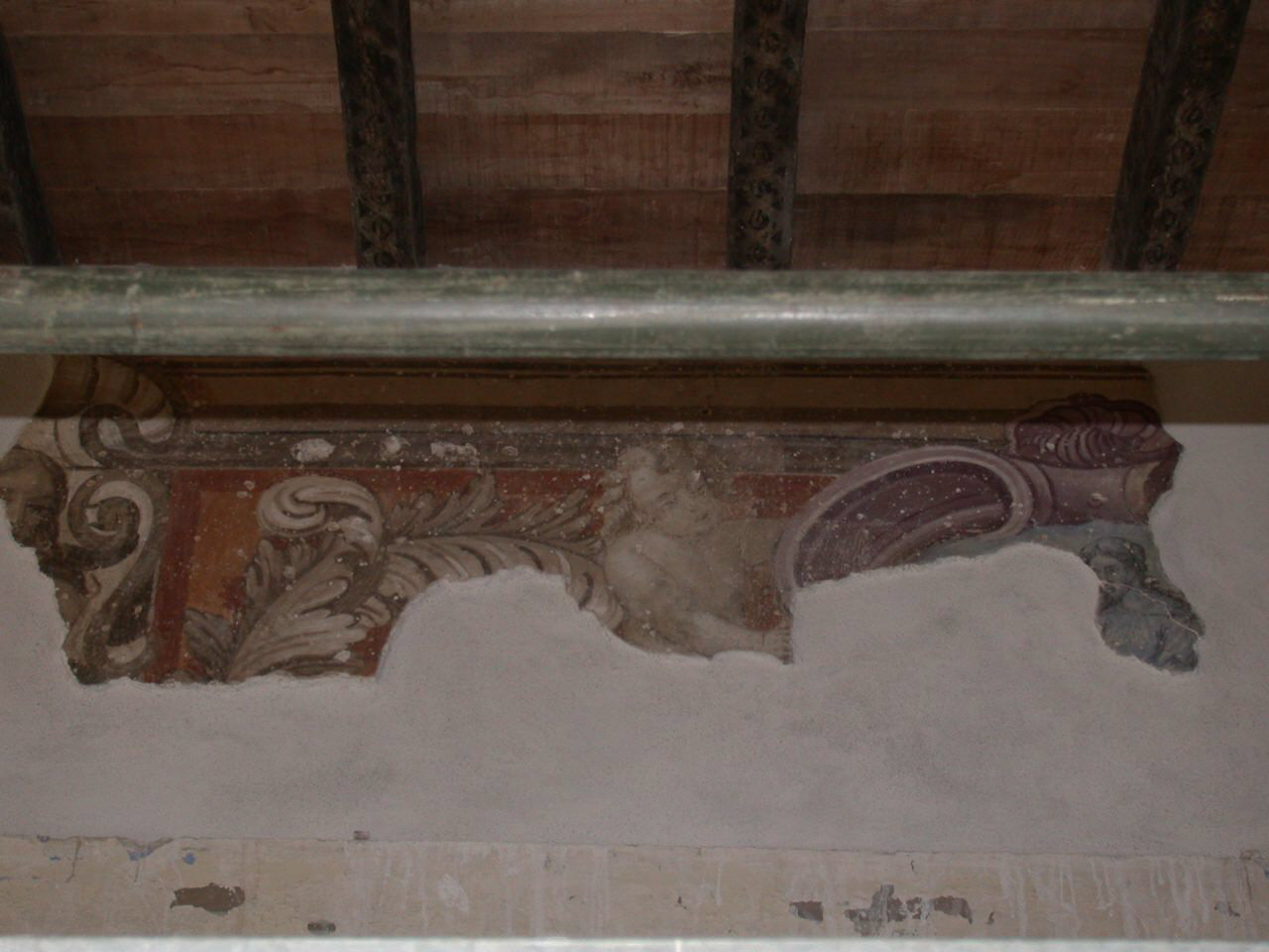 figura allegorica femminile (decorazione pittorica, elemento d'insieme) - ambito lombardo-luganese (sec. XVII)
