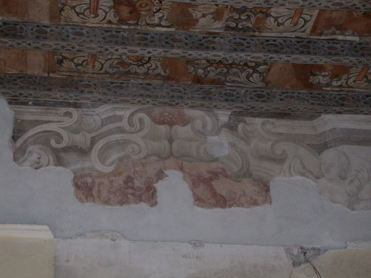 baccanale (decorazione pittorica, elemento d'insieme) - ambito lombardo-luganese (sec. XVII)