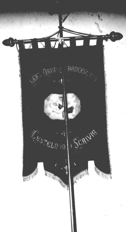 emblema del terz'Ordine francescano (decorazione pittorica) - manifattura italiana (primo quarto sec. XX)