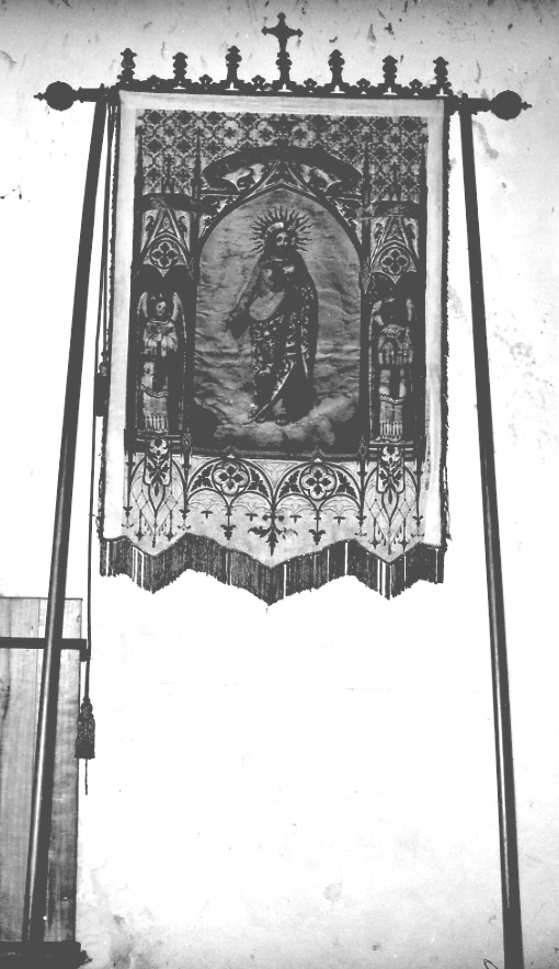 stendardo processionale, opera isolata - manifattura italiana (primo quarto sec. XX)