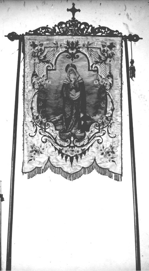 stendardo processionale, opera isolata - manifattura italiana (primo quarto sec. XX)