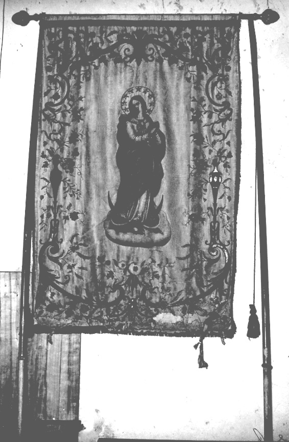 stendardo processionale, opera isolata - manifattura italiana (fine/inizio secc. XIX/ XX)