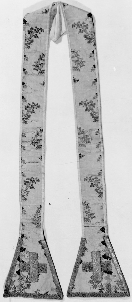 stola, opera isolata - manifattura italiana, manifattura francese (terzo quarto sec. XVIII)