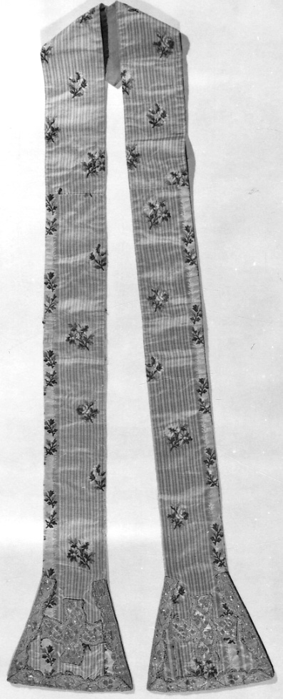 paramento liturgico, insieme - manifattura italiana, manifattura francese (ultimo quarto sec. XVIII)