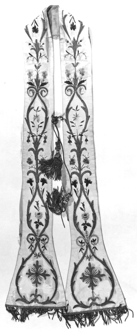 stola, opera isolata - manifattura italiana (fine/inizio secc. XIX/ XX)