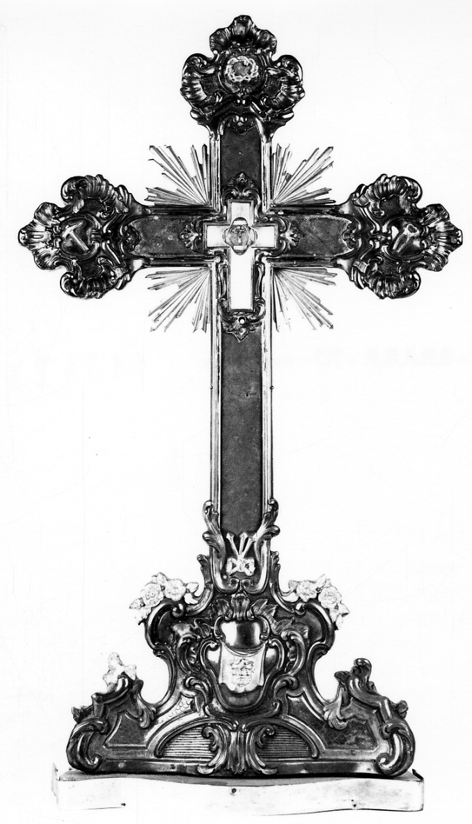 simboli della passione (reliquiario - a croce, opera isolata) - ambito astigiano (seconda metà sec. XVIII)