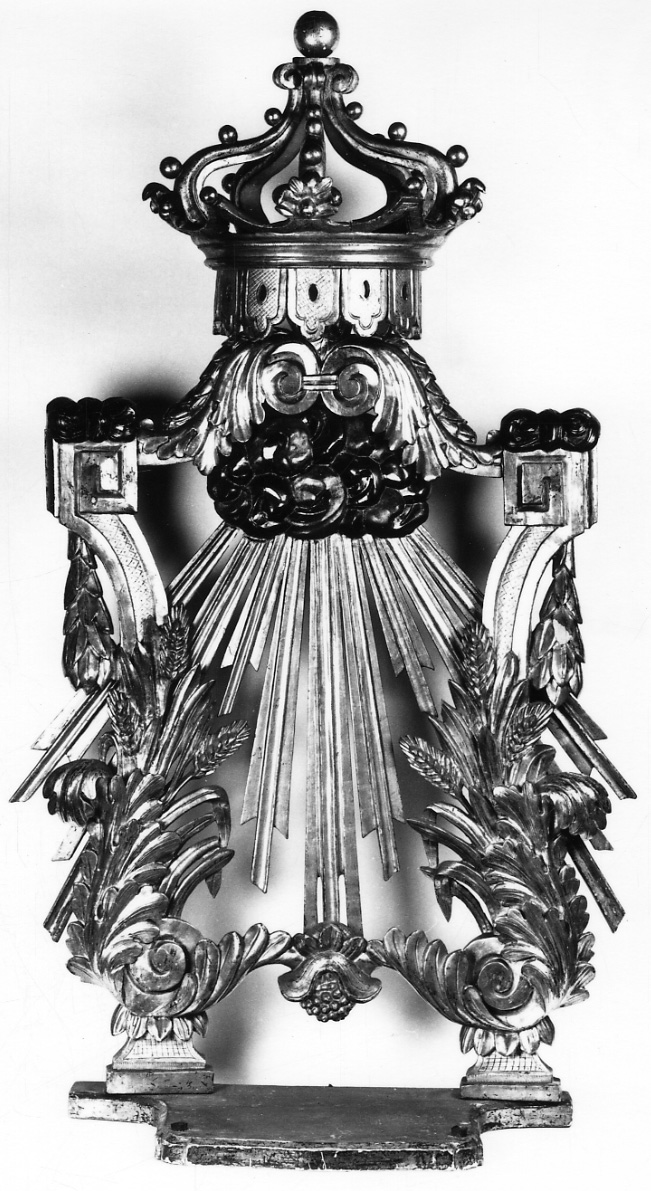 simboli eucaristici (tronetto per esposizione eucaristica, opera isolata) - bottega astigiana (prima metà sec. XIX)