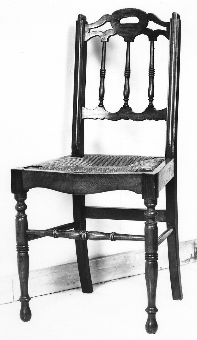 sedia, serie - bottega astigiana (seconda metà sec. XIX)