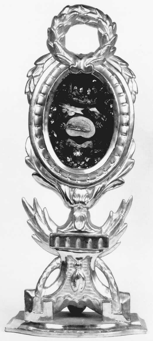 reliquiario - a ostensorio, serie - bottega astigiana (prima metà sec. XIX)