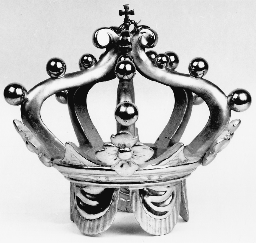 corona (corona di tronetto per esposizione eucaristica, frammento) - ambito astigiano (seconda metà sec. XIX)