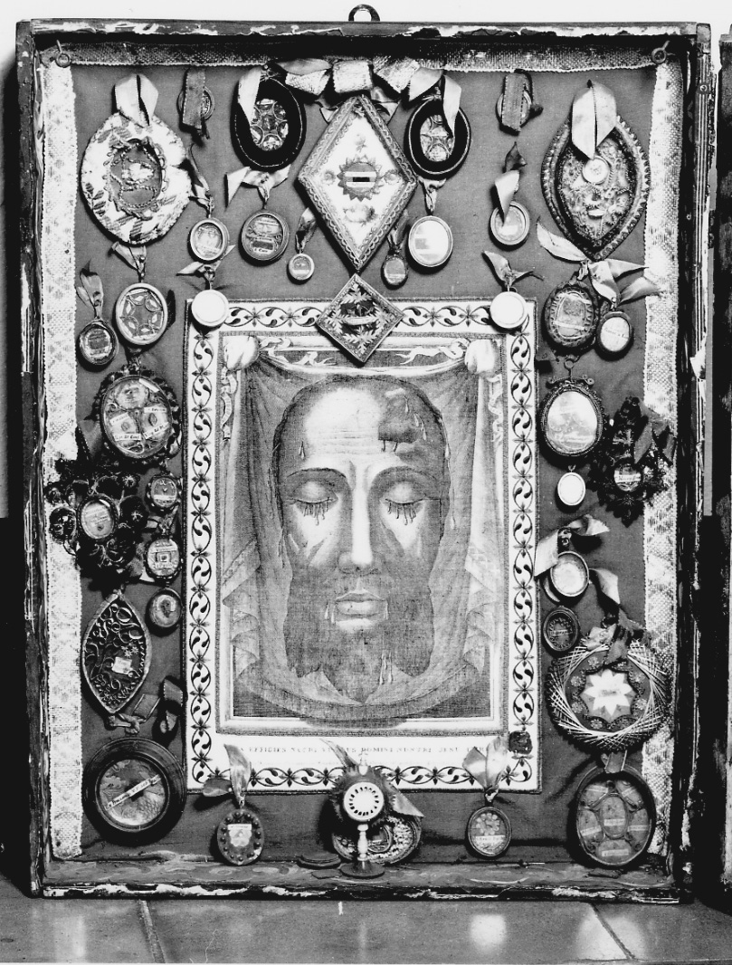 Volto Santo (reliquiario - a tabella, opera isolata) - ambito astigiano (fine/inizio secc. XIX/ XX)