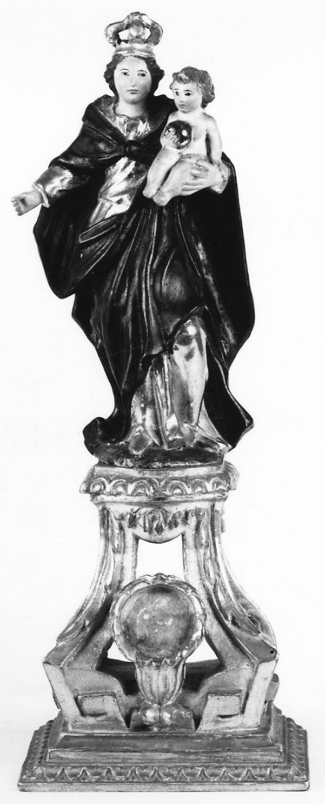 Madonna con Bambino (reliquiario - a statuetta, opera isolata) - bottega astigiana (fine/inizio secc. XVII/ XIX)