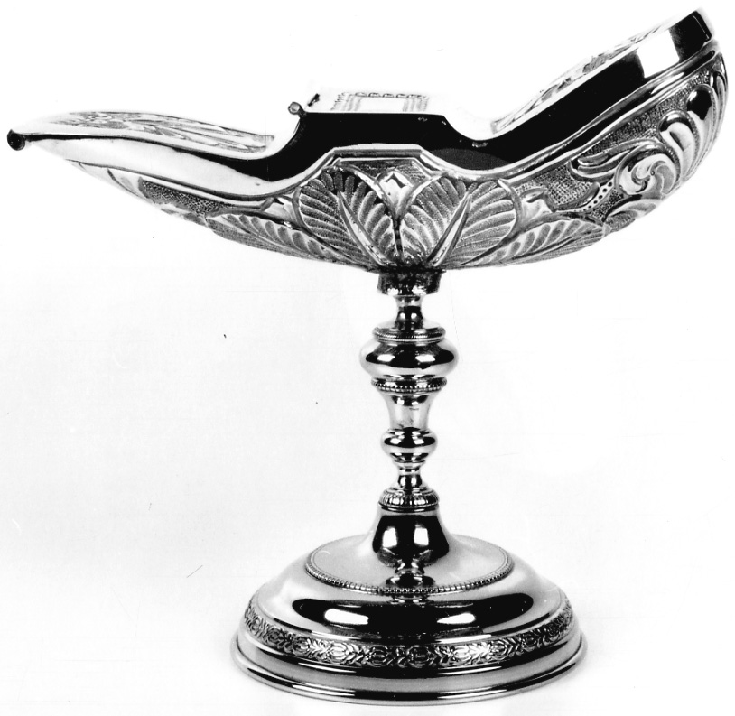 navicella portaincenso, opera isolata - produzione lombardo-piemontese (ultimo quarto sec. XIX)