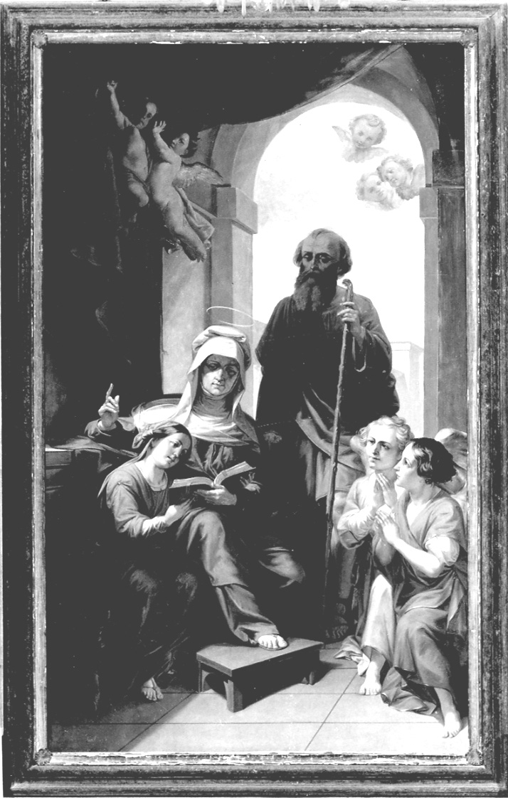 educazione di Maria Vergine (dipinto, opera isolata) di Hartman Luigi (attribuito) (seconda metà sec. XIX)
