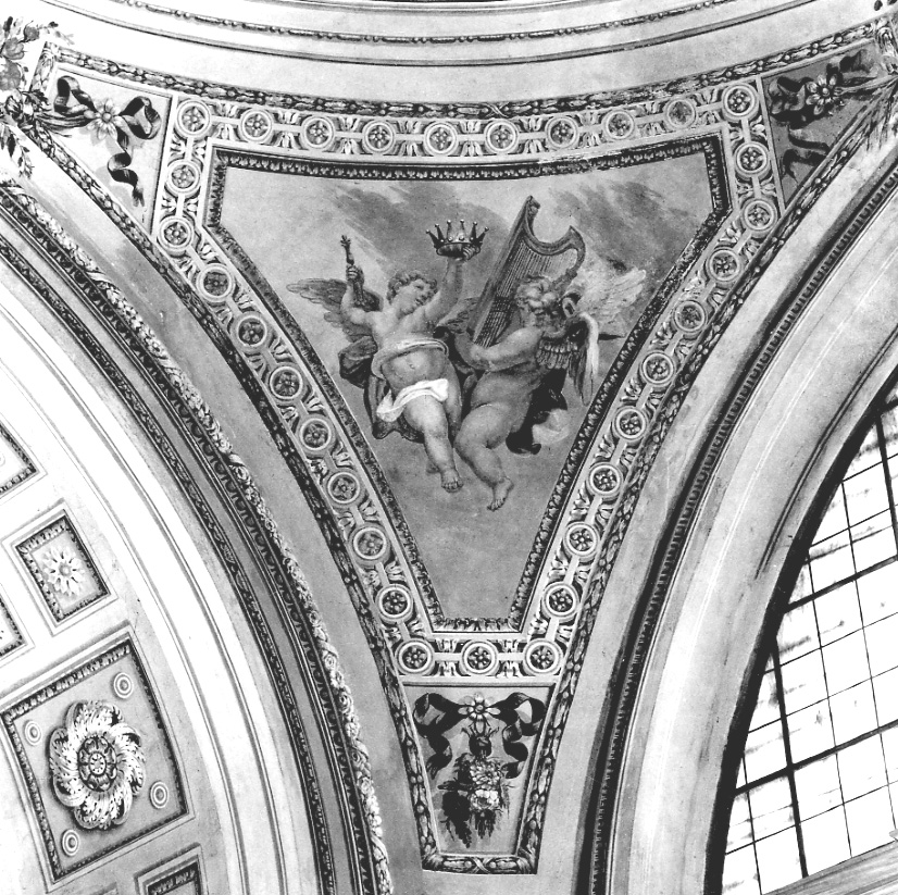 angeli musicanti in gloria (dipinto, elemento d'insieme) di Biella Carlo Giuseppe, Biella Giovanni (ultimo quarto sec. XVIII)