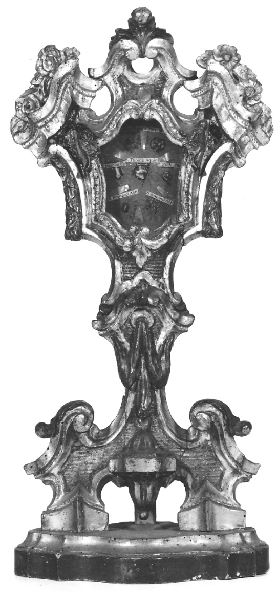 reliquiario - a ostensorio, serie - bottega piemontese (sec. XVIII)