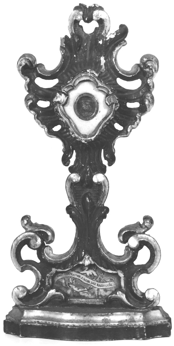 reliquiario - a ostensorio, opera isolata - ambito piemontese (metà sec. XVIII)