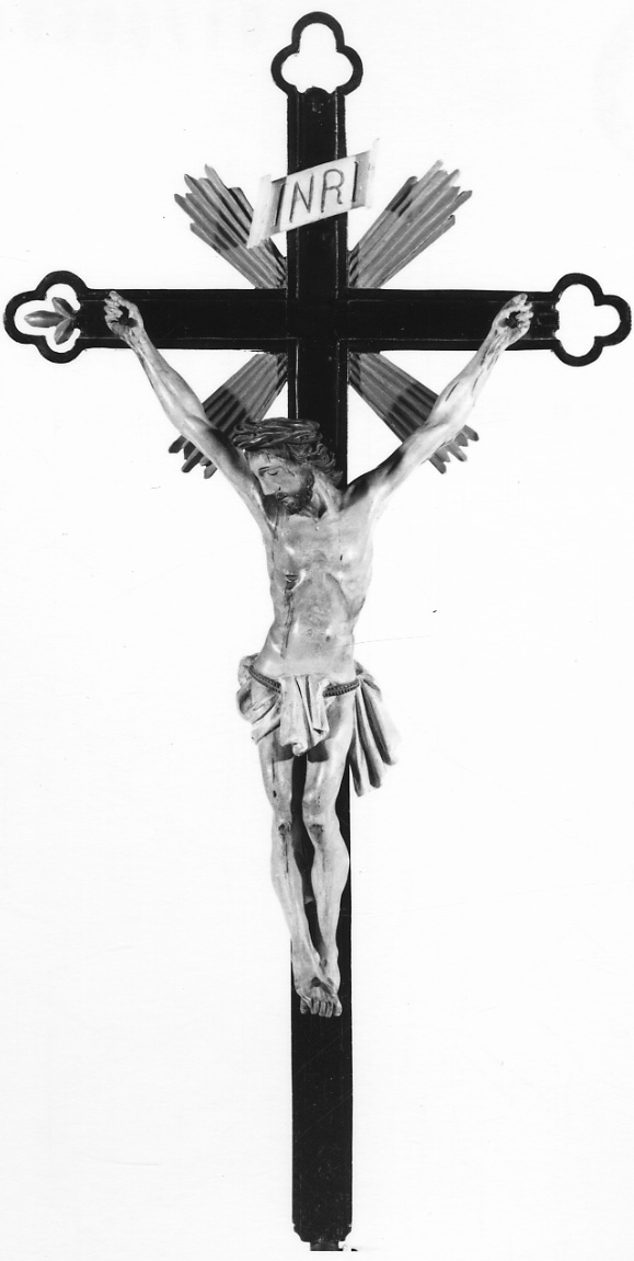 Cristo crocifisso (croce processionale, opera isolata) - bottega piemontese (seconda metà sec. XIX)