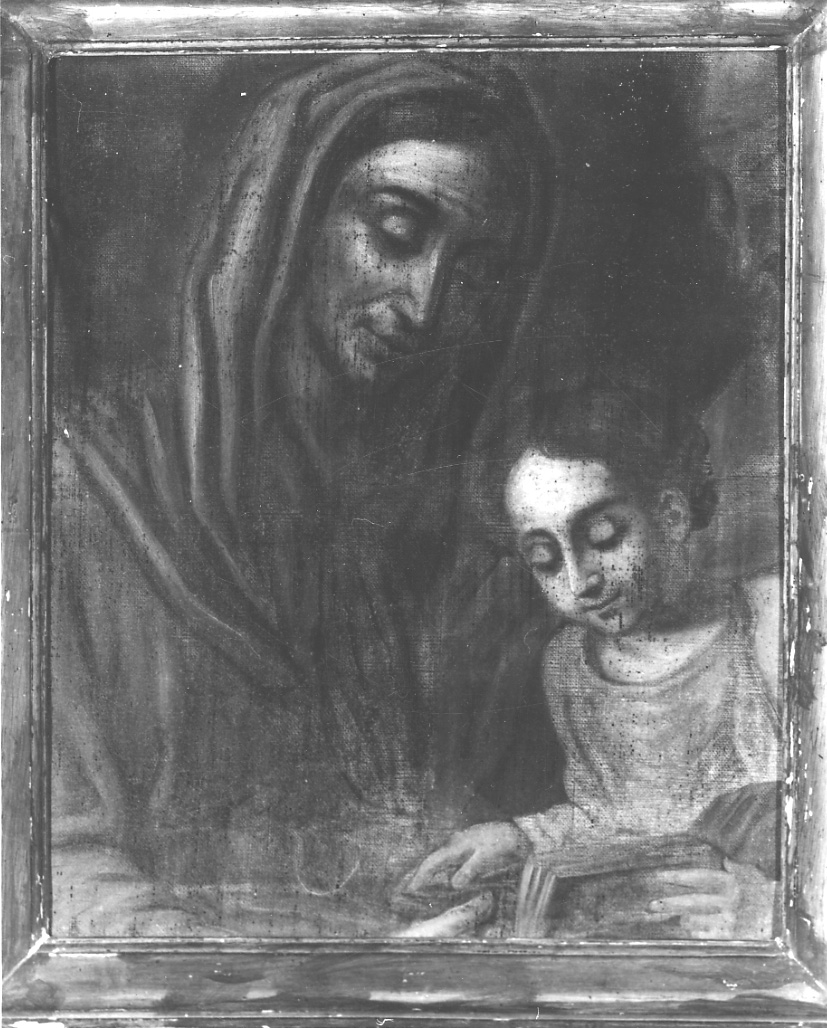 Sant'Anna insegna a leggere a Maria Vergine (dipinto, opera isolata) - ambito piemontese (fine/inizio secc. XVIII/ XIX)