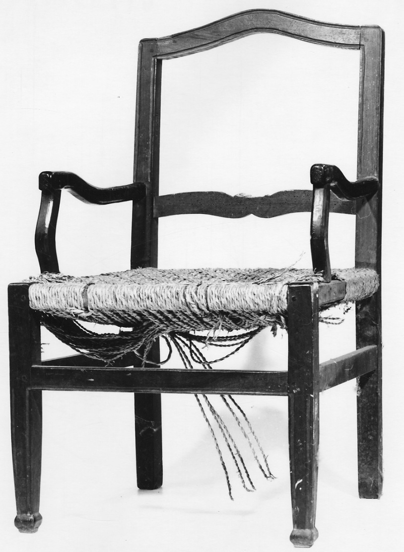 sedia, opera isolata - bottega della Val Tanaro (seconda metà sec. XIX)