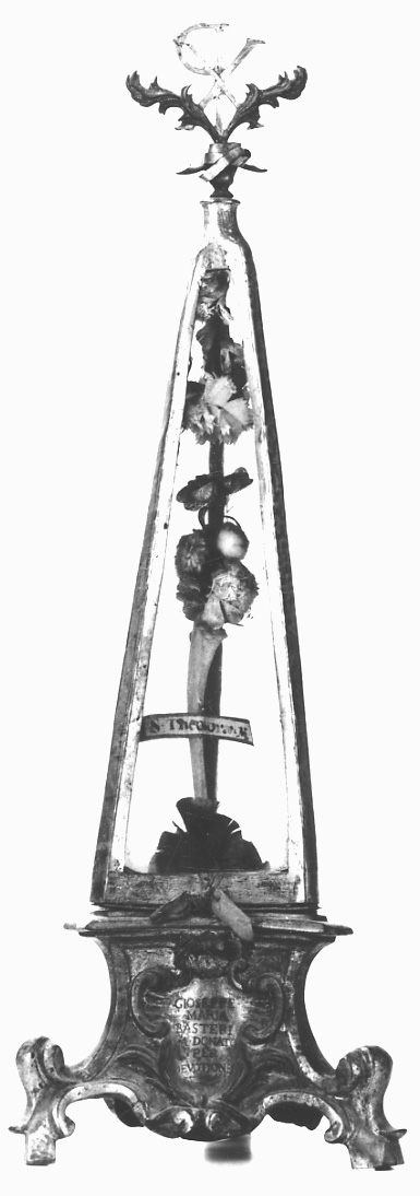 reliquiario architettonico - a obelisco, serie - ambito piemontese (seconda metà sec. XVIII)