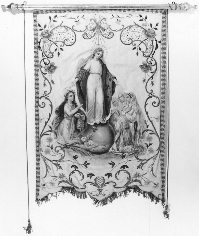 stendardo processionale, opera isolata - manifattura piemontese (prima metà sec. XX)