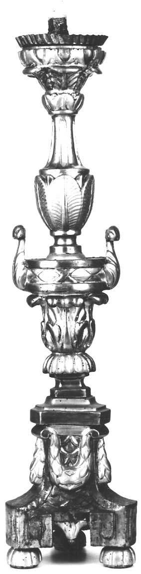 candeliere, serie - bottega monregalese (fine/inizio secc. XIX/ XX)