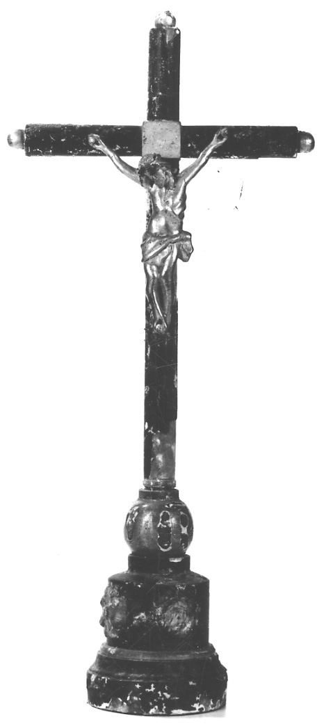 Cristo crocifisso (croce d'altare, opera isolata) - ambito monregalese (fine/inizio secc. XIX/ XX)