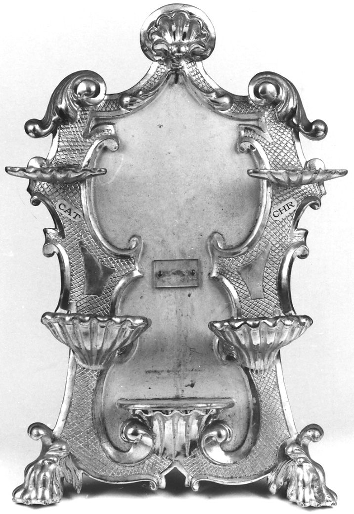 espositorio per oli santi, opera isolata di Prinotti Ditta (bottega) (fine/inizio secc. XIX/ XX)