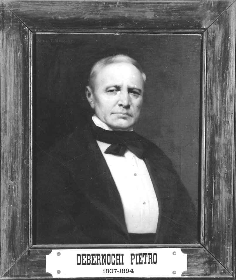 ritratto di Pietro Debernochi (dipinto, opera isolata) di Bouquet Gino (attribuito) (seconda metà sec. XIX)