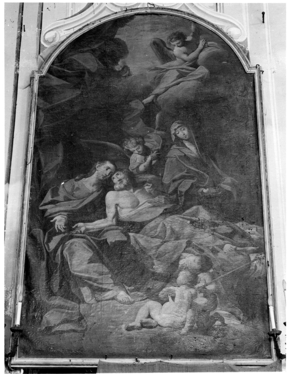 morte di San Giuseppe (dipinto, opera isolata) - ambito ligure-piemontese (seconda metà sec. XVIII)