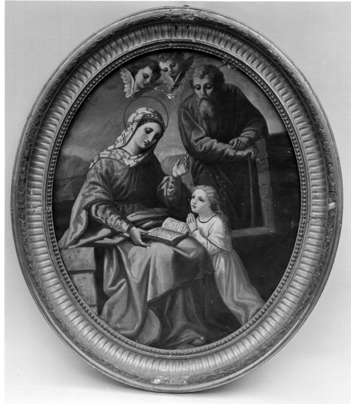 Maria Vergine bambina con Sant'Anna e San Gioacchino (dipinto, opera isolata) di Arduino Eugenio (secc. XIX/ XX)