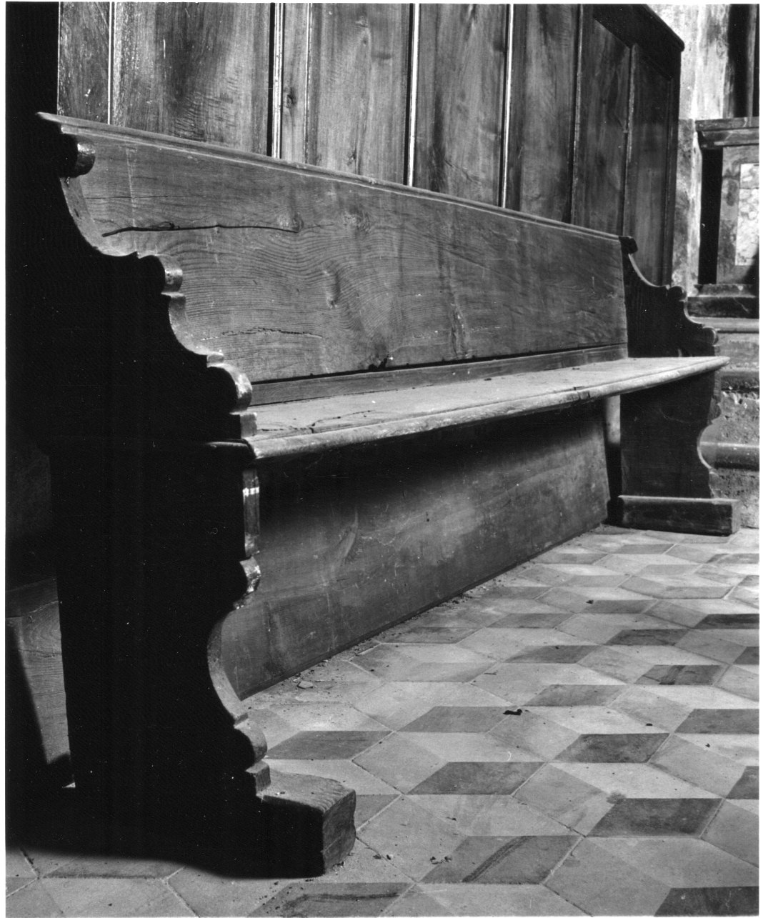 panca con schienale, opera isolata - bottega della Val Tanaro (seconda metà sec. XVIII)