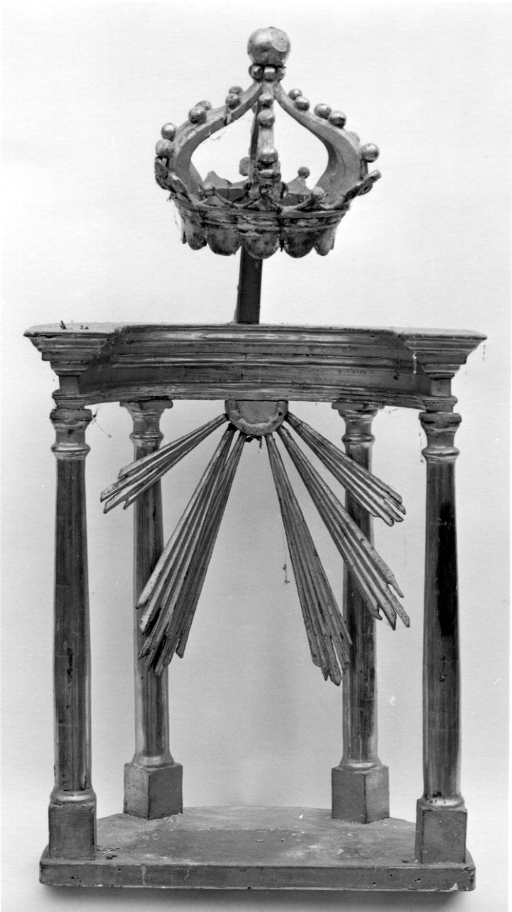 tronetto per esposizione eucaristica, opera isolata - bottega piemontese (prima metà sec. XIX)