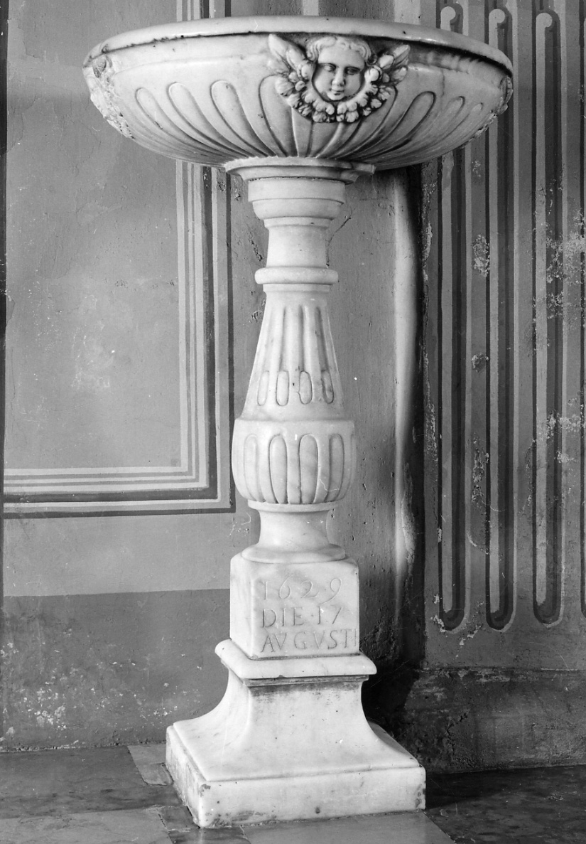 cherubini (acquasantiera - a fusto, opera isolata) - bottega piemontese (prima metà sec. XVII)